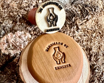CUSTOM CLAY STEMPEL || Keramik Stempel || Benutzerdefinierte Makers Mark Stempel für Ton || Benutzerdefinierte Keramik Initialen Stempel || Personalisierbarer Tonstempel