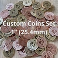 CUSTOM COINS Set  ||  1 inch (25.4 mm) Custom Coins || Custom Wedding Coins  || Custom Logo Tokens || Custom Souvenir Coins product logo
