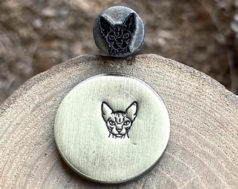 SPHYNX METAL Stamp || Sphynx Cat Die || Cute Cat Breed Metal Stamp || Punch Stamp | Steel Stamp | Tiny Metal Stamp