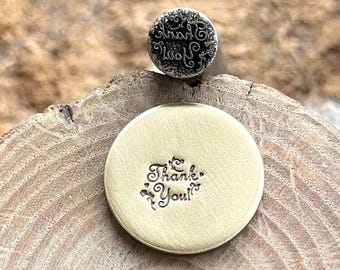 THANK YOU Metal Punch Stamp | Text Quote Steel Die for Metal | Jewelry |Leather | Wood Marking | Hand Stamping Tool | Metal Maker Mark