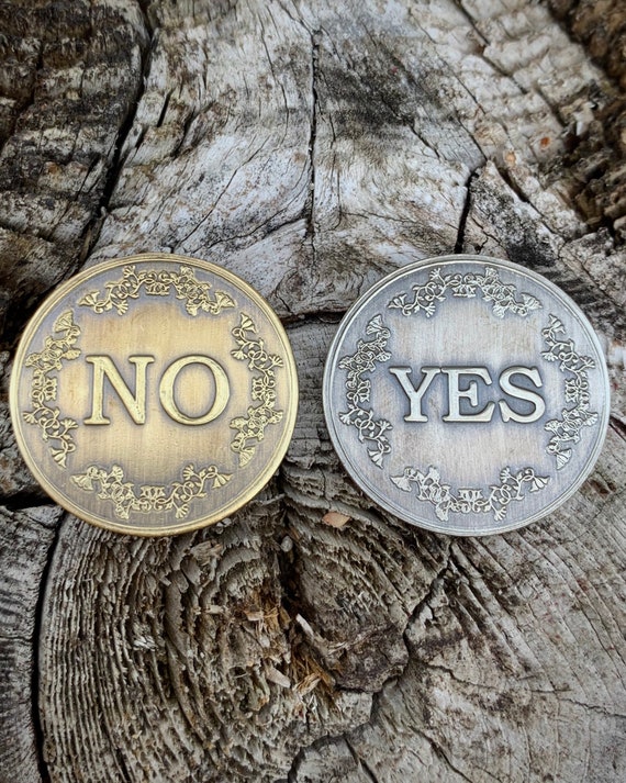 YES or NO Coin, Yes or No Decision Making Coin, Lucky Divination Oracle Gift  for Coin Collectors, High Quality C… in 2023