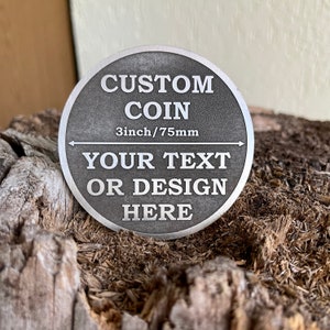 CUSTOM COIN || Souvenir Coin | Pocket Token 75 mm (3 inch)