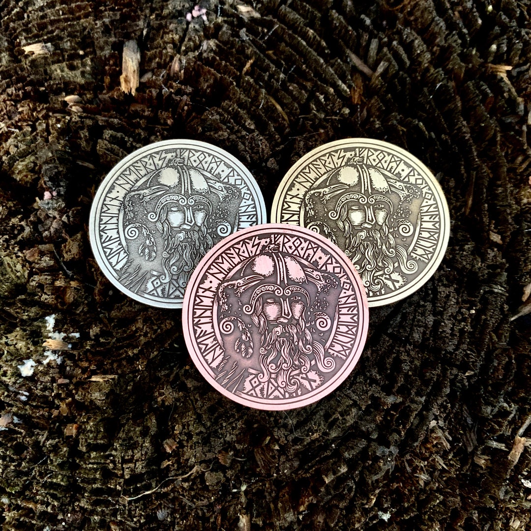 Moneda de ODIN // Colgante de ODIN Llavero de ODIN Pin de Odin (33 mm,  1,25 pulgadas; 40 mm, 1,5 pulgadas) México