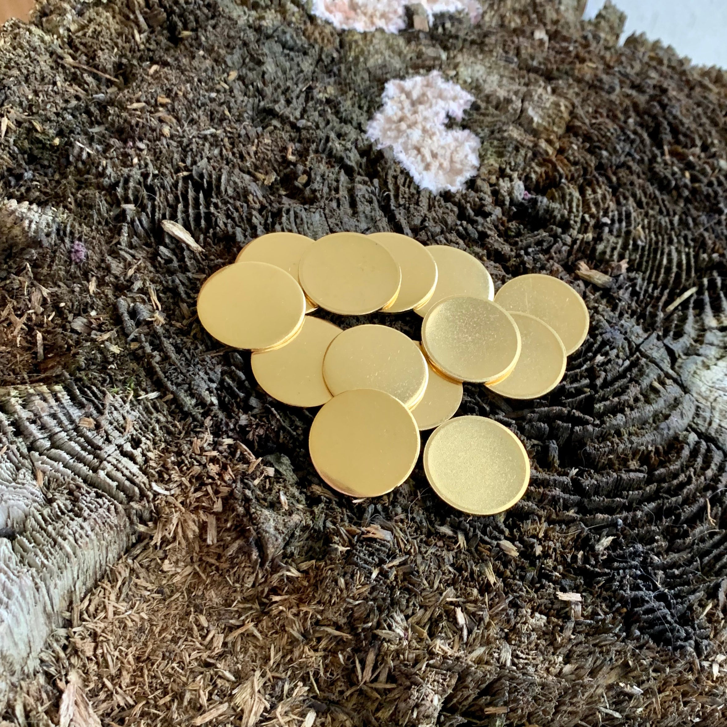 Round Brass Blanks 25mm (1 inch) 10-500 Stamping blanks || 1.5mm thickness | 15 gauge |
