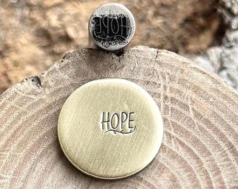 HOPE Metal Punch Stamp | Text Word Steel Die for Metal | Jewelry |Leather | Wood Marking | Hand Stamping Tool | Metal Maker Mark