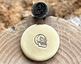 SKULL Metal Punch Stamp | Scary Skull Steel Die for Metal | Jewelry |Leather | Wood Marking | Hand Stamping Tool | Metal Maker Mark