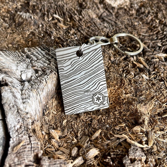 Mandalorian BESKAR Plate Keychain BESKAR Plate Pendant 50mm Etsy