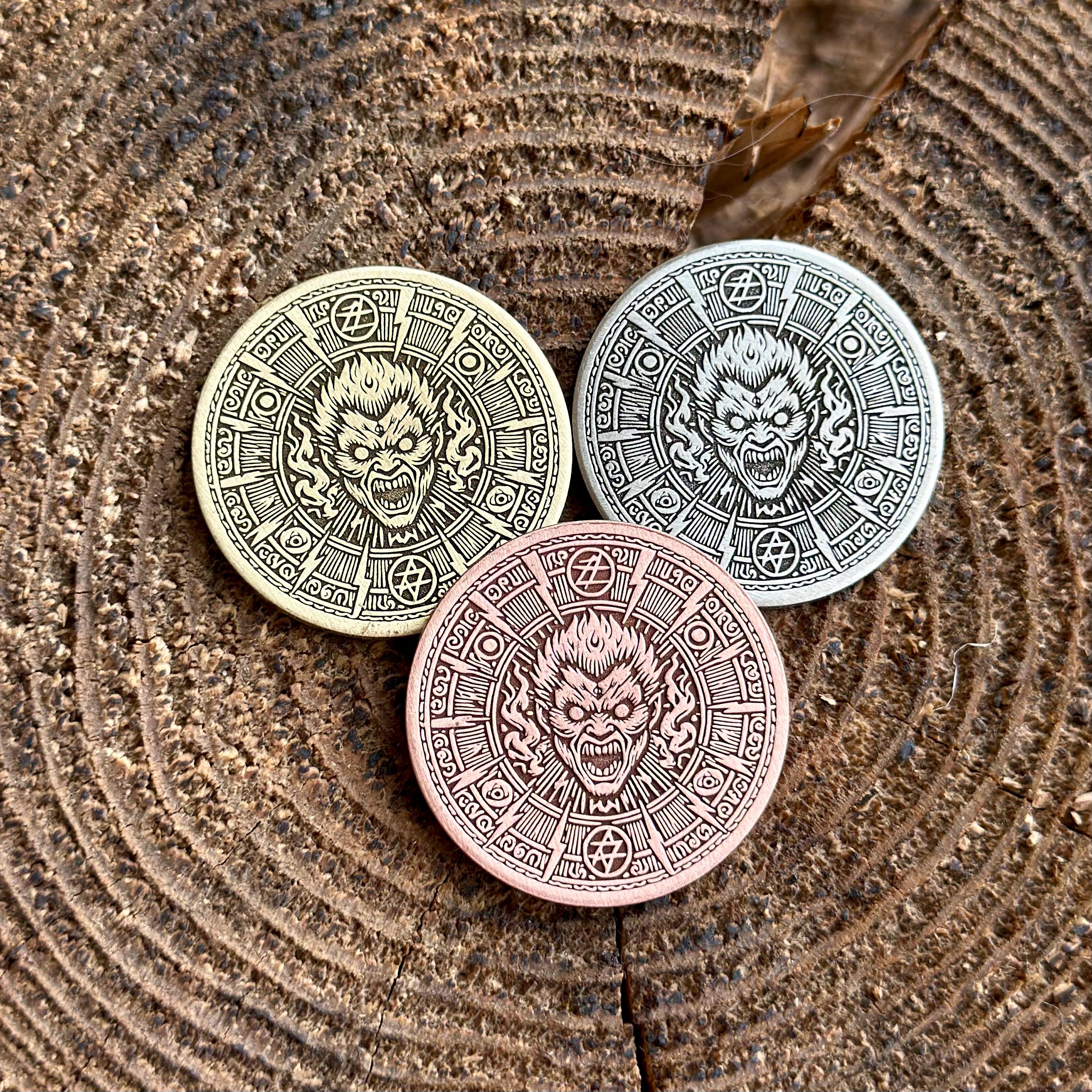 怒り 七つの大罪コイン | 七つの大罪のメダル | 大罪 || 怒りの記念トークン | 七つの大罪のタリスマン - Etsy 日本