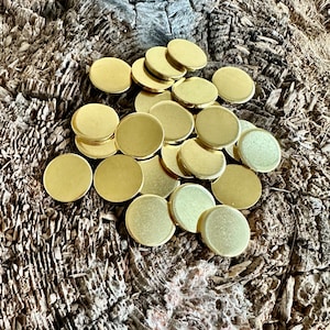 Blancs d’estampage ronds en laiton de 18 mm || Étiquettes rondes en laiton || 2 mm d&#39;épaisseur || 0,708 pouces, calibre 12