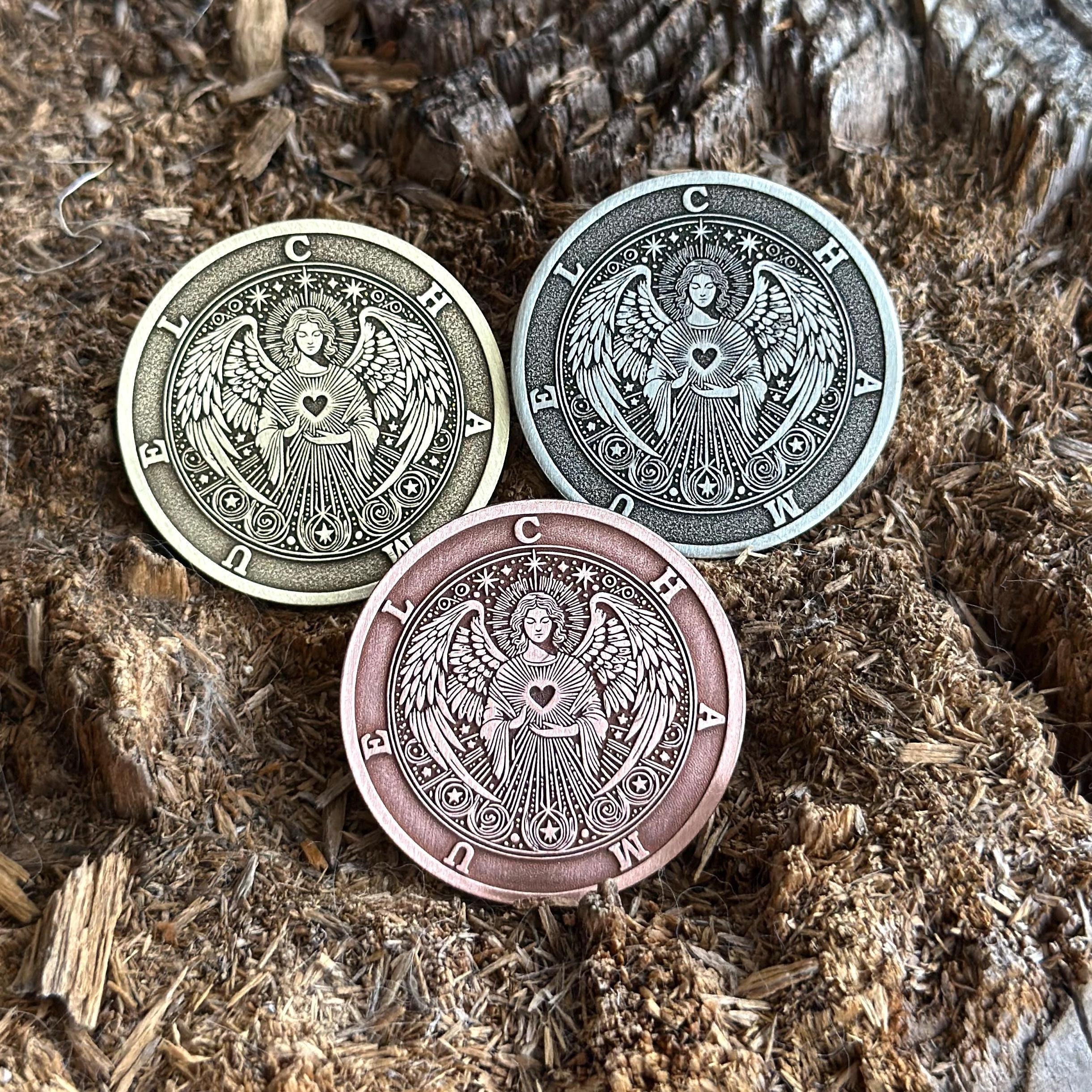MONEDA DEL ARCÁNGEL CHAMUEL // Moneda del Arcángel Camael // Amuleto mágico // Talismán // Símbolo del Arcángel // Moneda, colgante, llavero, insignia