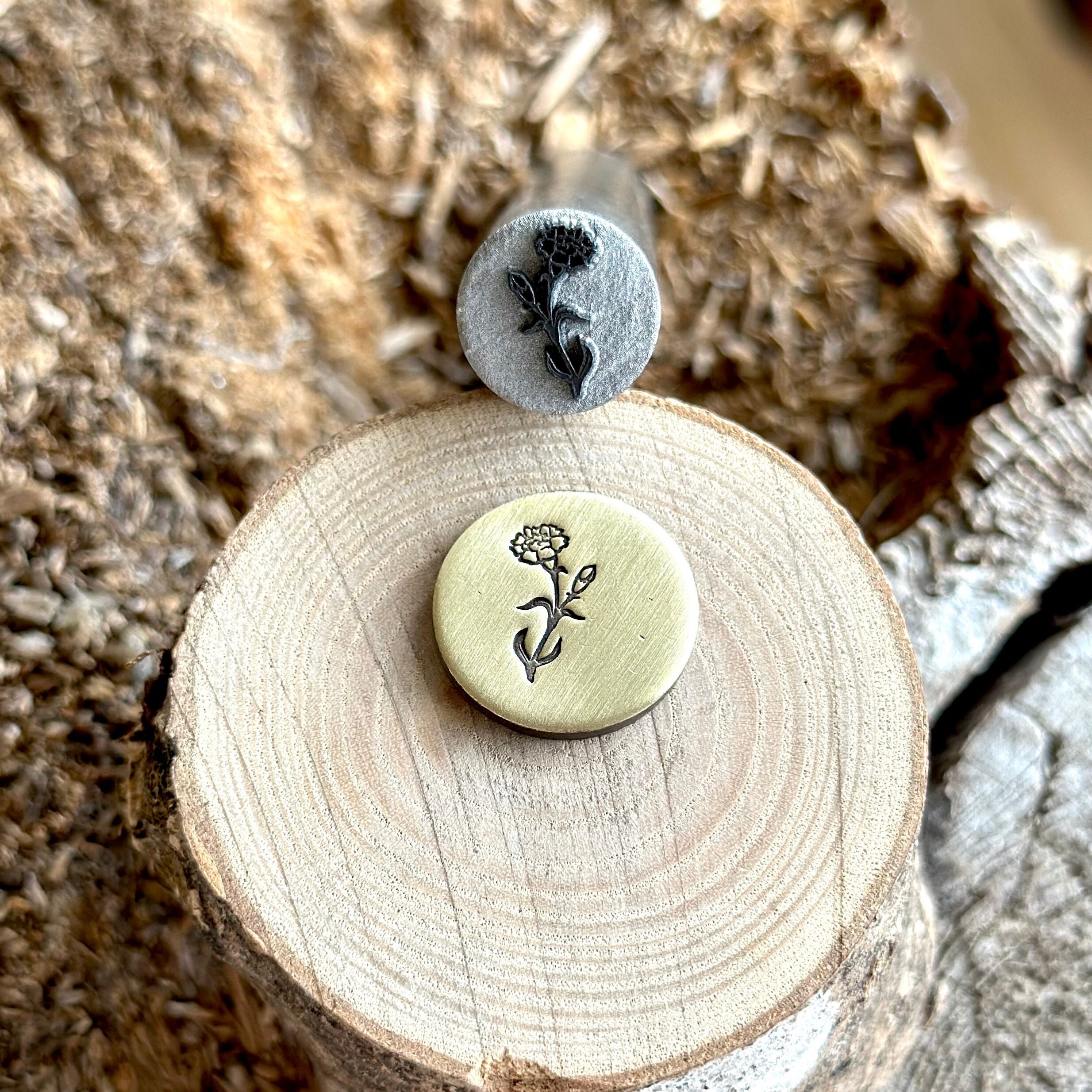 Golf Stamp 20-Piece Steel Jewelry Stamp Set 4mm Flower/Leaf