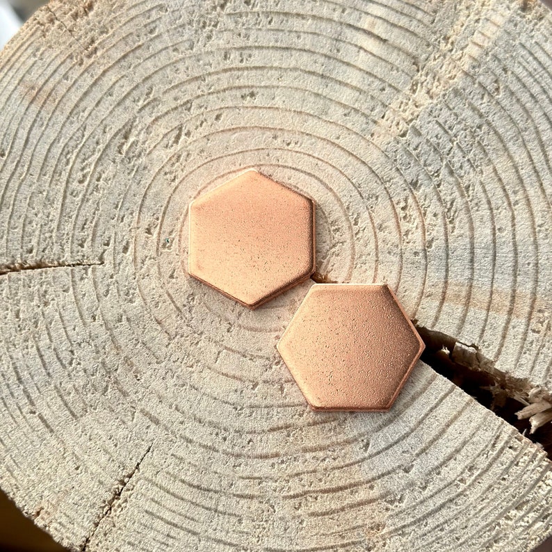 HEXAGON COPPER STAMPING BLANK TAG