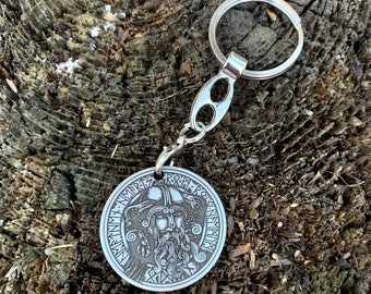 Moneda de ODIN // Colgante de ODIN Llavero de ODIN Pin de Odin