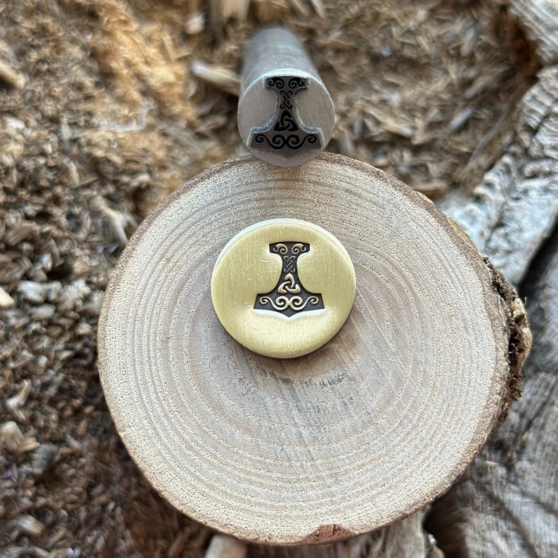 THOR-Hammer-Metallstempel || Thor-Hammer-Metallstempel || Metallstempel || Schmuckstempel | Stahlstempel | Kleiner Metallstempel Bild 1