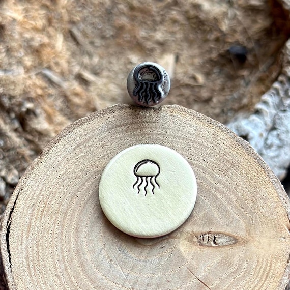 JELLYFISH SILHOUETTE Metal Stamp ||  Jellyfish Metal Die || Sea Metal Stamps || Jewelry Punch Stamp | Steel Stamp | Tiny Metal Stamp