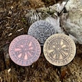 VEGVISIR || Viking Compass | Wayfinder Coin | Pendant| Keychain | Pin Badge 35mm-1.375inch product logo
