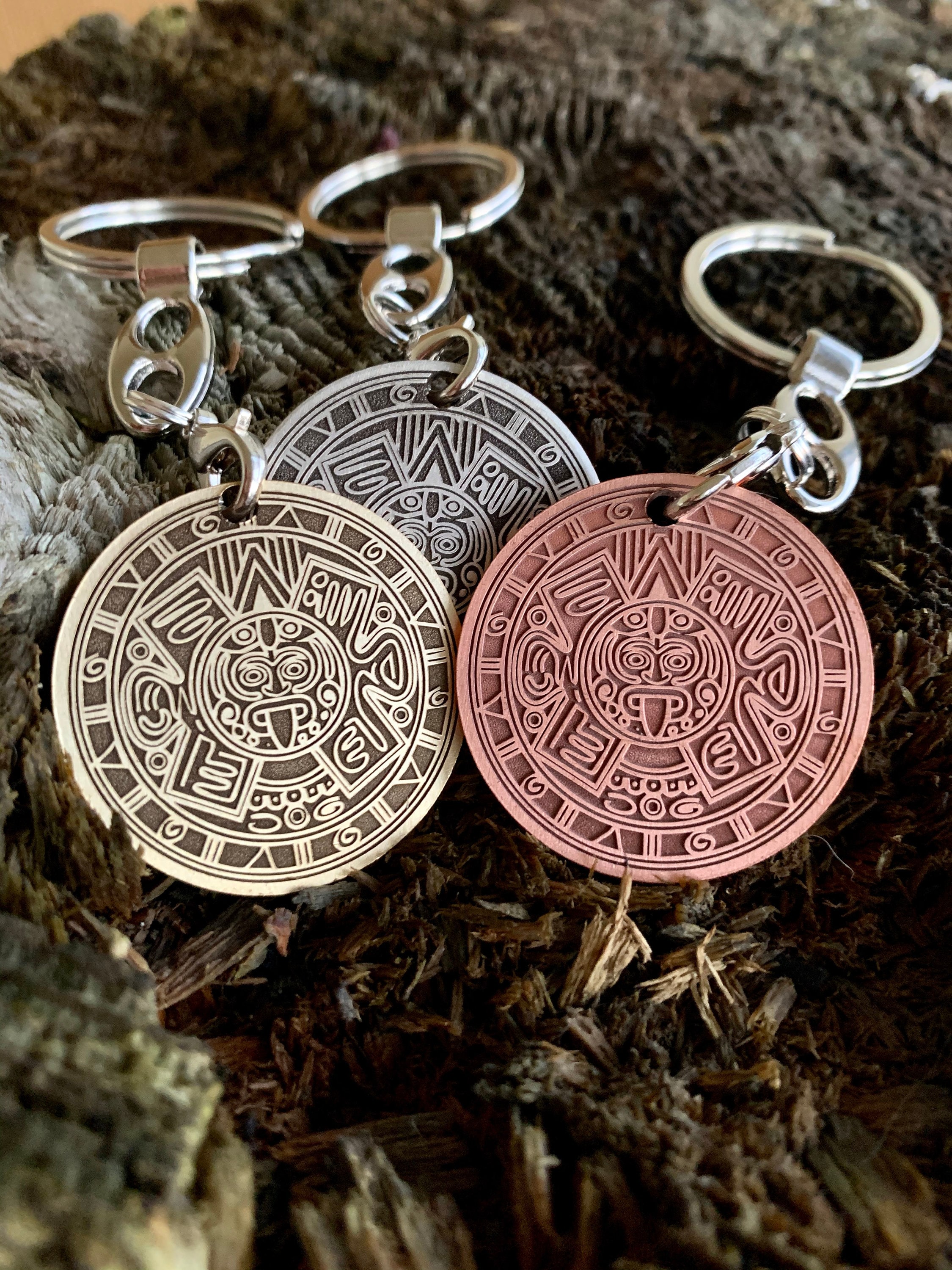 Aztec calendar keychain sale