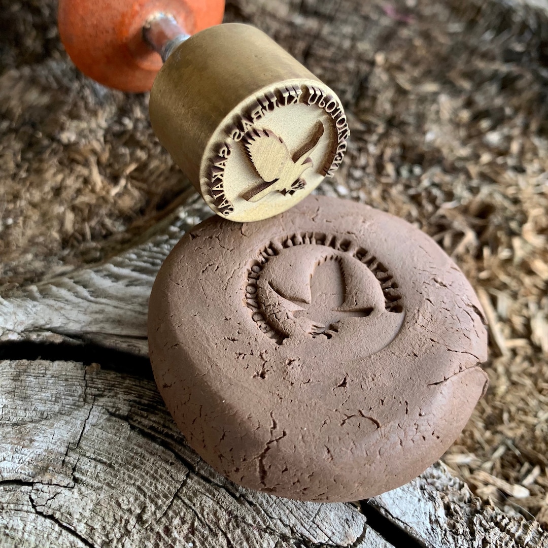 CUSTOM CLAY STAMP, Custom Pottery Stamp, Custom Pottery Initials Stamp