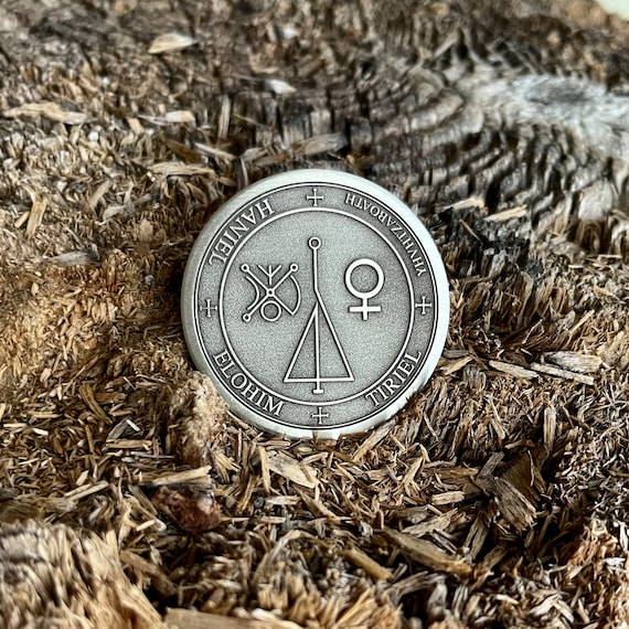 Archangel Haniel Seal Coin | Magical Amulet Talisman - Etsy