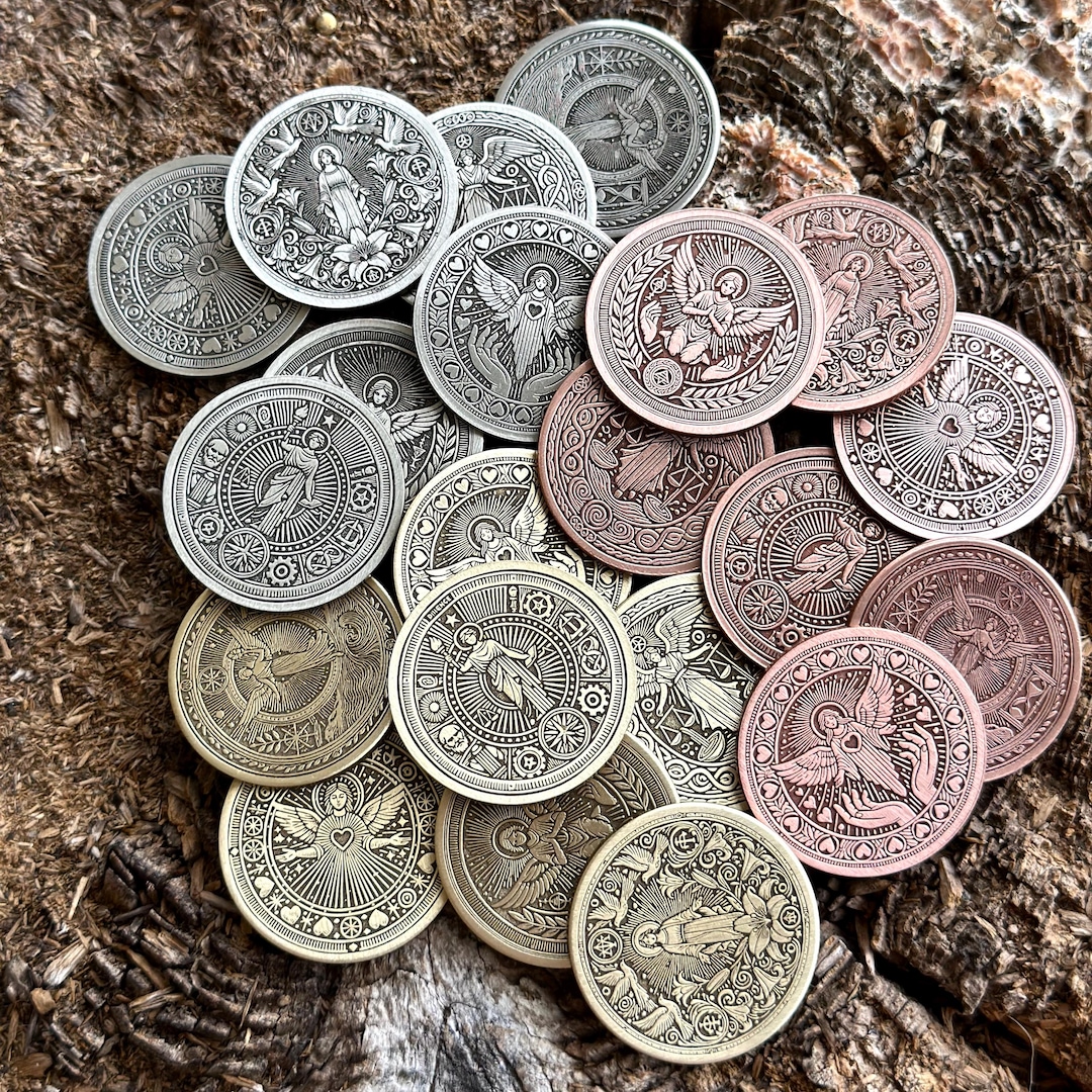 Seven Virtues Coins Set | Medallions of Seven Capital Virtues