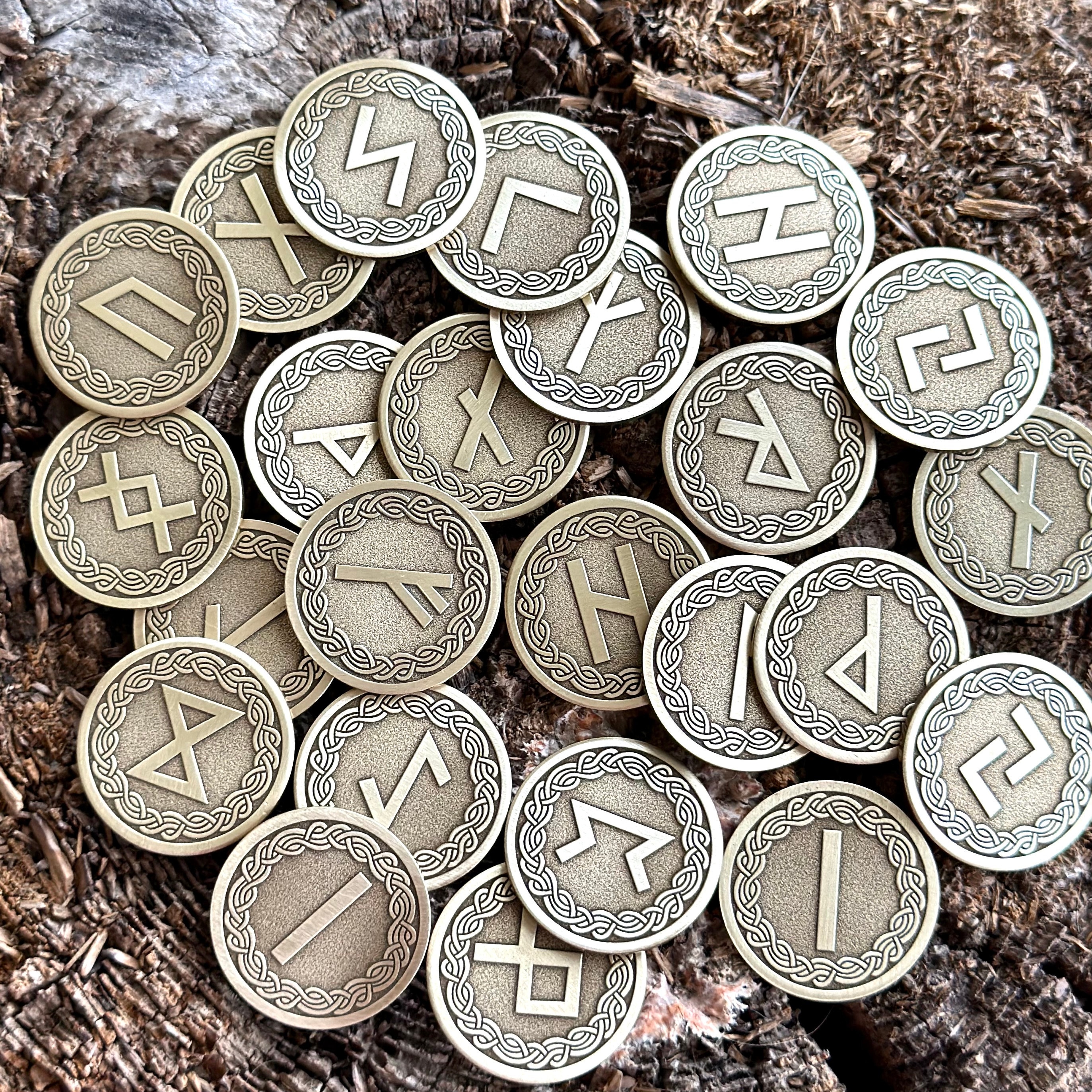 24 ELDER FUTHARK RUNE Coins Set || Pagan Rune Coins Set 24 ELDER FUTHARK RUNE Coins Set || Pagan Rune Coins Set