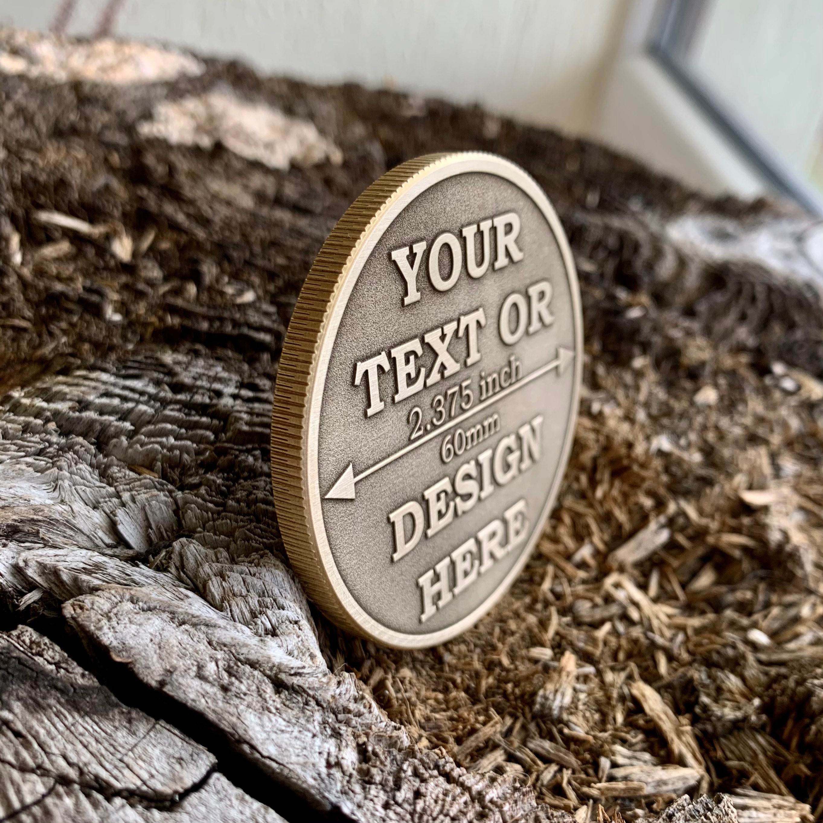 CUSTOM COIN Souvenir Coin Pocket Token 60 Mm 2.375 Inch Etsy