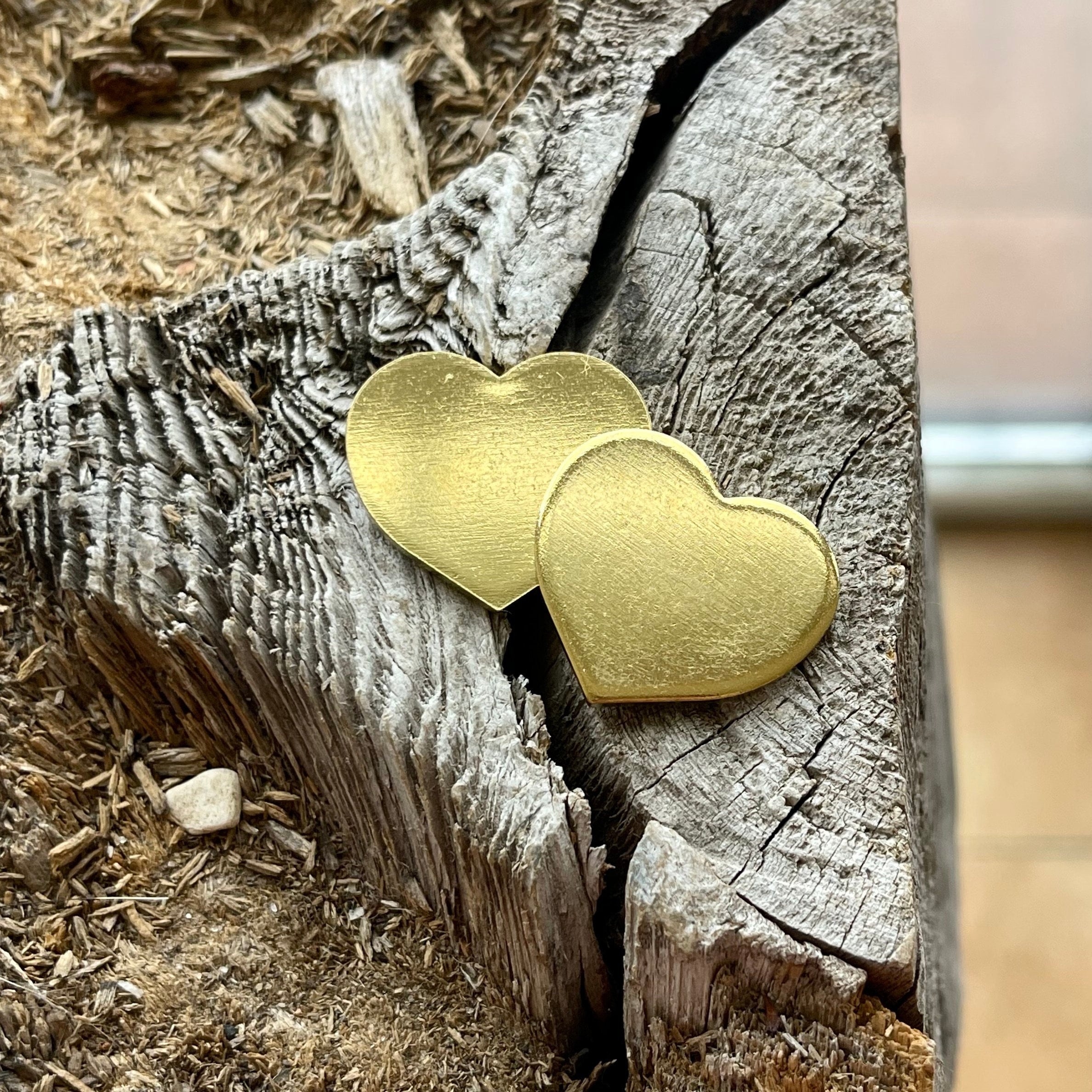 HEART Shaped Brass Blanks (28x25mm-1.1"x1") || 10-500 Stamping blanks (2mm thickness, 12 gauge)