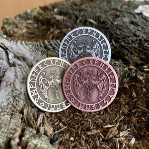 Moneta VALKYRIE, Ciondolo VALKYRIE, Portachiavi VALKYRIE, Spilla Valkyrie // Gettone moneta souvenir