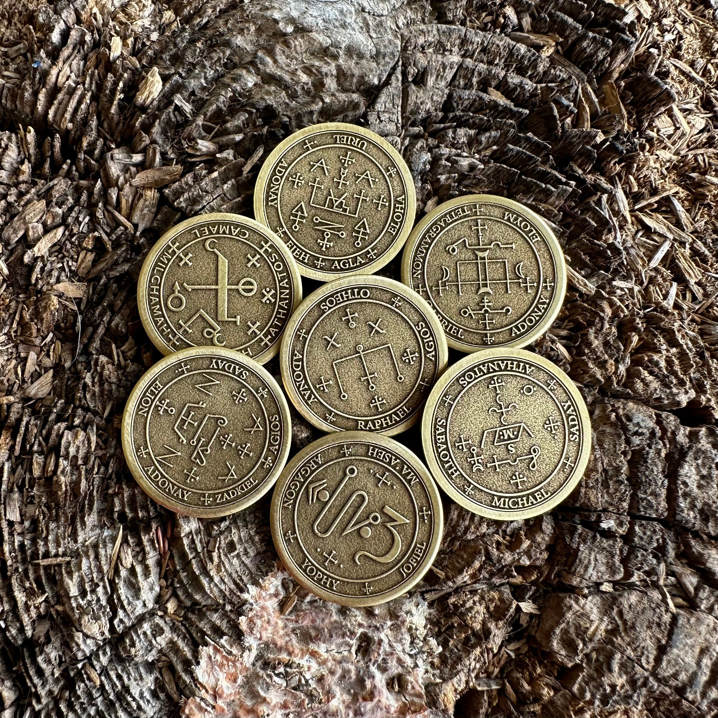 アークエンジェル　1オンス 銅貨　6種類セット 7 ARCHANGELS SEAL Set || Seals of Archangels Set || 7 Main