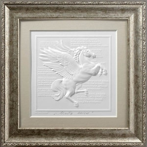 Celebration gift, Birthday picture, Handmade small souvenir, Gift, Original framed picture, Business gift, Embossed graphic picture