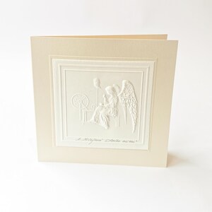 Angel postcard, Celebration postcard, Paper postcard, Gift for her, postcard for mother, Classic postcard, Embossed, Time, Eco friendly