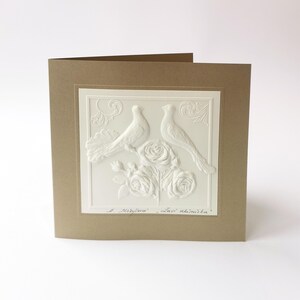 Wedding postcard, Wedding card, Congratulation postcard, Wedding gift, Embossed postcard, For couple, Love, Elegant classic, Original art
