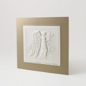 Angel postcard, Angel, Classic, Embossed postcard, Celebration, Handmade card, Embossed postcard, Elegant, Christmas angel, Eco friendly