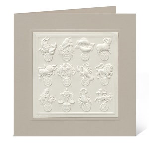 Zodiac Signs, Postcard, Handmade card, Timeless postcard, Embossed postcard, Handmade postcard, Astrology, Postcards, Gift, Celebration
