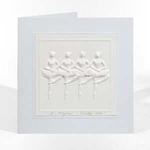 Dance graduation card, Swan dance, Ballerina dance, Ballet graduation, Classic postcard, Prom postcard, Postcard for her, pointe