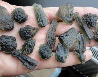 Over 3g Powerful Real Green Tektite MOLDAVITE - 100% natural from Czech Republic, Hand selected - No damage - FULL of ENERGY!!! Must see!!