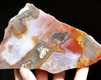 6-1/4" natuurlijke kleurrijke grote AGAAT - Bou Hamza, Midden-Atlasgebergte, Marokko