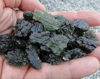 Over 2g Powerful Real Green Tektite MOLDAVITE - 100% natural from Czech Republic, Hand selected - No damage - FULL of ENERGY!!! Must see!!
