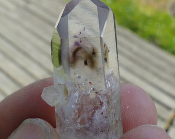 AMETHYST and SMOKY Quartz with red HEMATITE - Goboboseb, Brandberg, Namibia - Free shipping -worldwide on everything!
