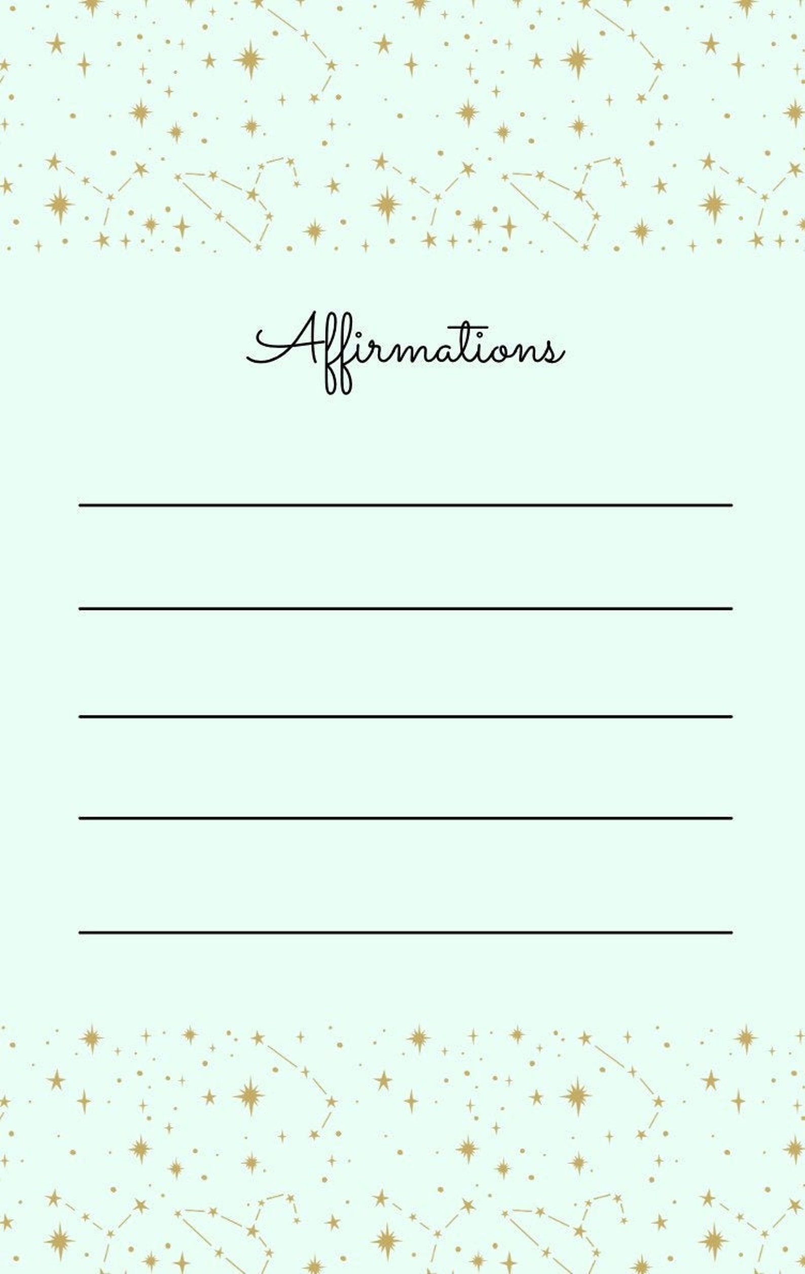 Printable Affirmation Page | Etsy