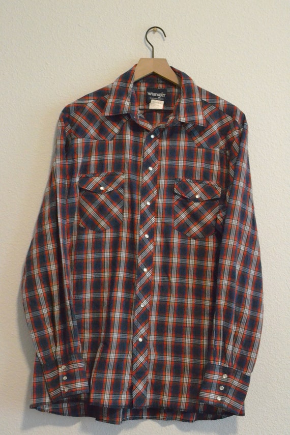 Vintage Wrangler Multicolor Long Sleeve Western P… - image 2