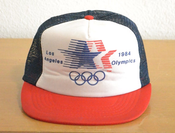 Vintage 1984 Los Angeles Olympics Trucker Hat - image 1