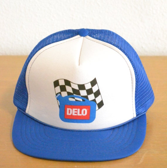 Vintage Delo Motor Oil Racing Trucker Hat (Made In U.… - Gem