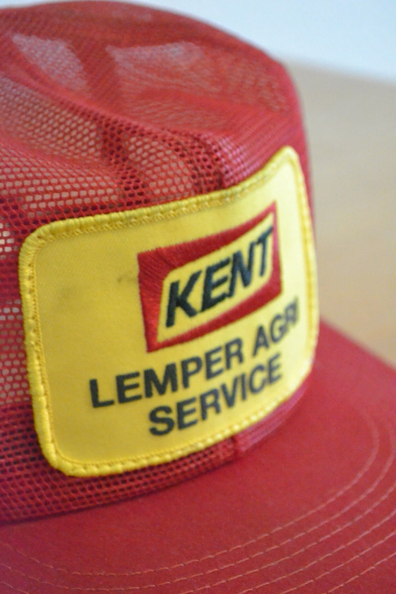 Vintage Kent Lemper Agri Service Full Mesh Trucker Hat Made In U.S.A.