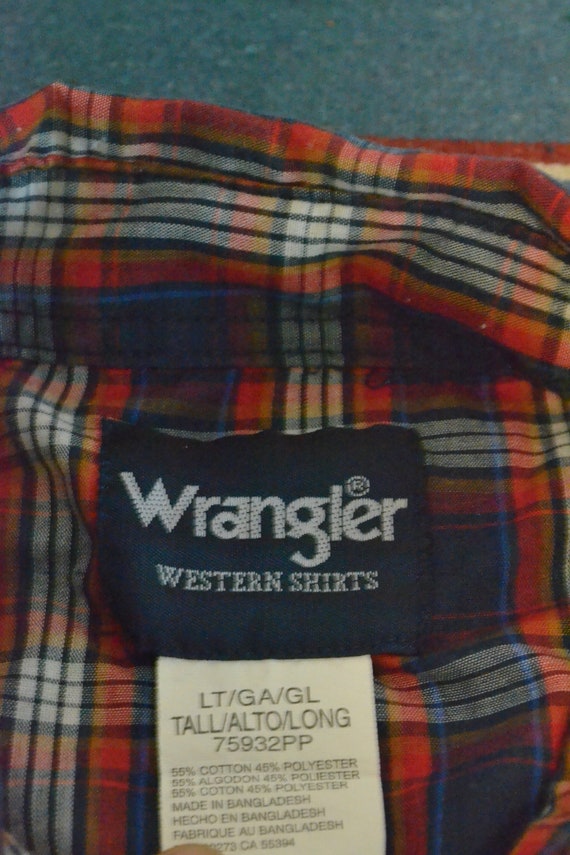 Vintage Wrangler Multicolor Long Sleeve Western P… - image 6