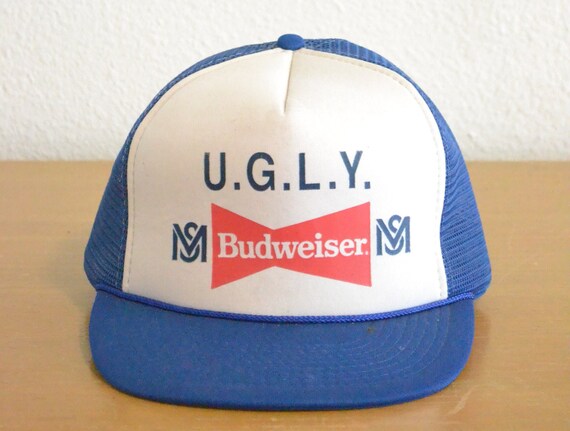 Vintage U.g.l.y Budweiser MS Blue Trucker Hat