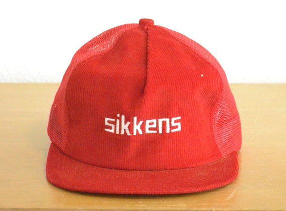 Vintage Sikkens Corduroy Trucker Hat (Made In U.S… - image 1