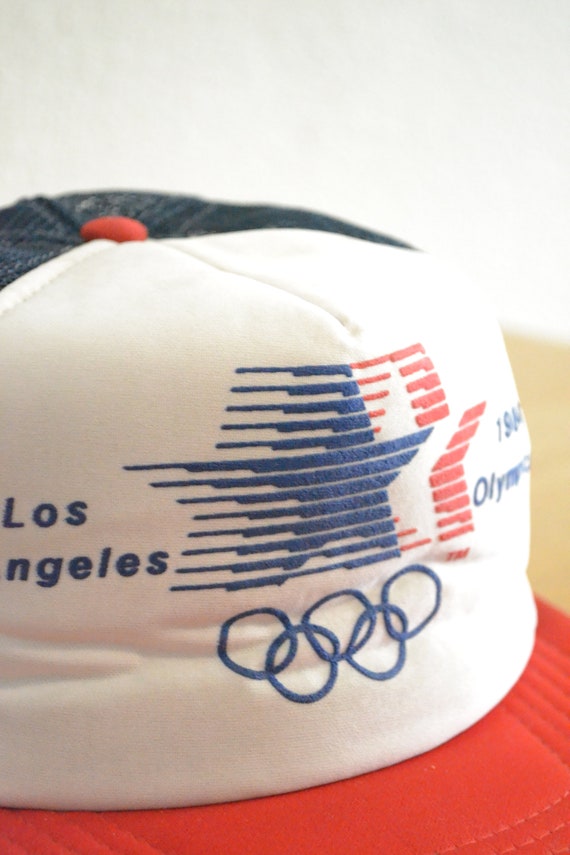 Vintage 1984 Los Angeles Olympics Trucker Hat - image 3