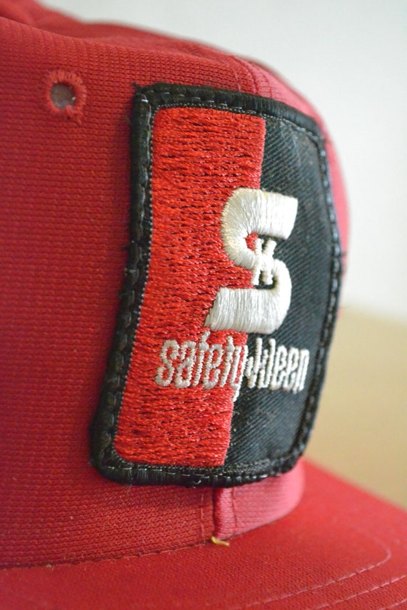 Vintage Safety Kleen Patched Full Foam Trucker Ca… - image 3