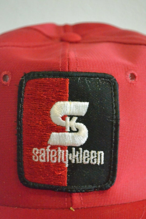 Vintage Safety Kleen Patched Full Foam Trucker Ca… - image 2